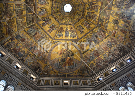 Ceiling Mosaic Of San Giovanni Baptistery Stock Photo 8511425