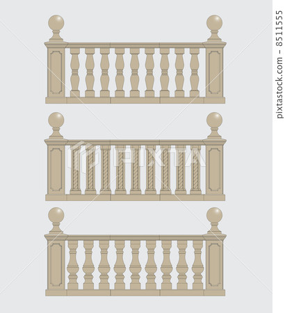 Set  of silhouettes balustrades 8511555