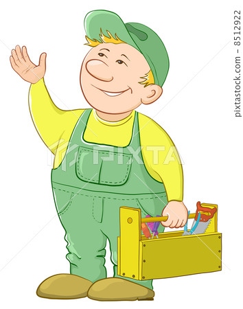 Man worker with a toolbox 8512922