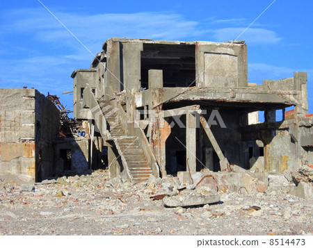 軍艦島的廢墟 8514473