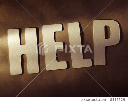 The word Help on paper background The word Help on paper background 8515529