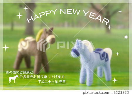 2014 New Year's card design material - Han doll 2014 New Year's card design material - Han doll 8523823