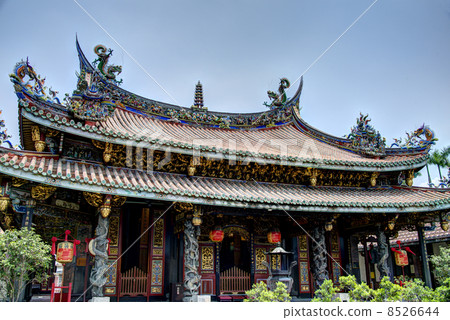 stock photo: taoist temple, baoan temple, the republic of china