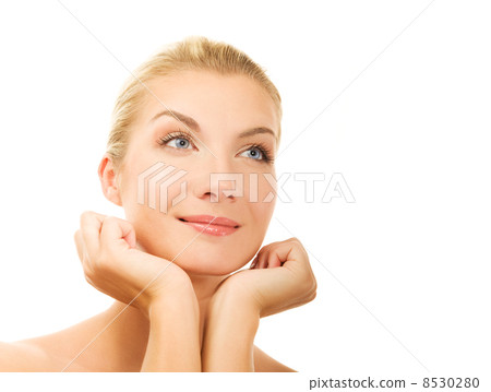Lovely young woman portrait. Isolated on white background Lovely young woman portrait. Isolated on white background 8530280