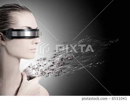 Female robot. Nanotechnology concept 8531041