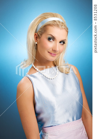 ..Beautiful young lady retro portrait 8531208