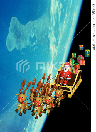 santa, reindeer, reindeers 8559590