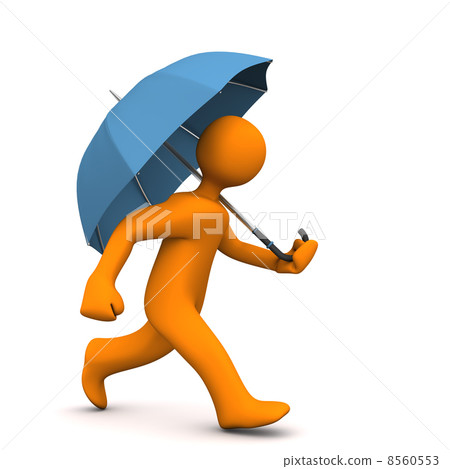 Manikin Runs Umbrella Manikin Runs Umbrella 8560553
