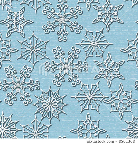 Vector seamless Pattern with Snowflakes - Stock Illustration [8561368 ...