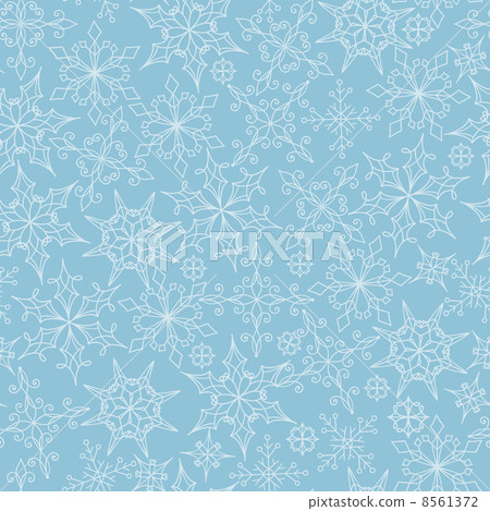 Vector seamless Pattern with Snowflakes - Stock Illustration [8561372 ...