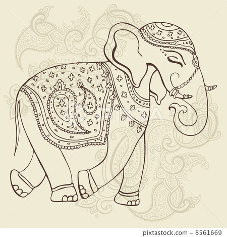 Elephant. Indian style. 8561669