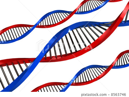 DNA Strands over white background 8563746