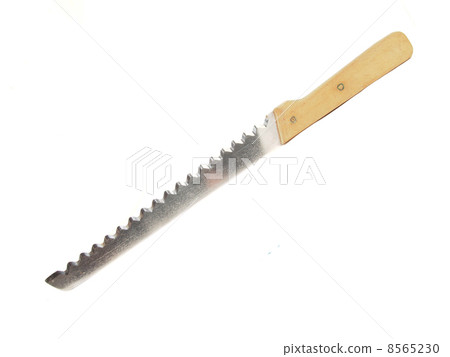 knife with a wavy blade on a white background knife with a wavy blade on a white background 8565230