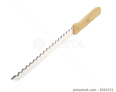 knife with a wavy blade on a white background knife with a wavy blade on a white background 8565231