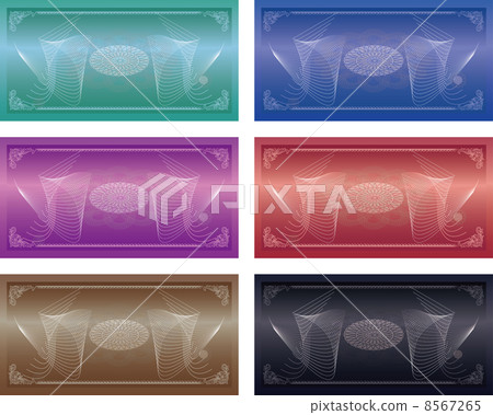 Set of gold certificate background 8567265