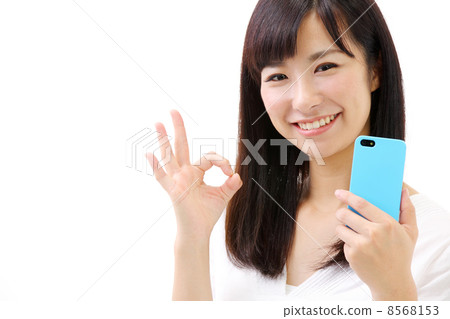 Woman with smartphone 8568153