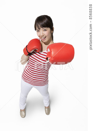 Women with boxing gloves 8568838