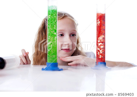 Observant pretty girl watching reaction Observant pretty girl watching reaction 8569403