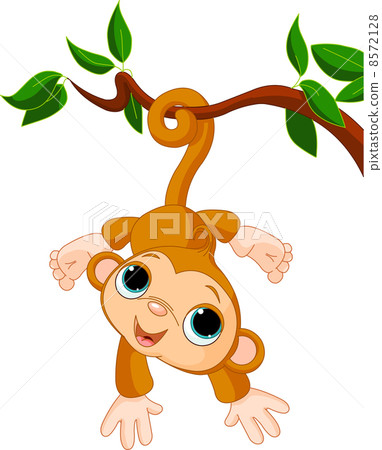 Baby monkey on a tree 8572128