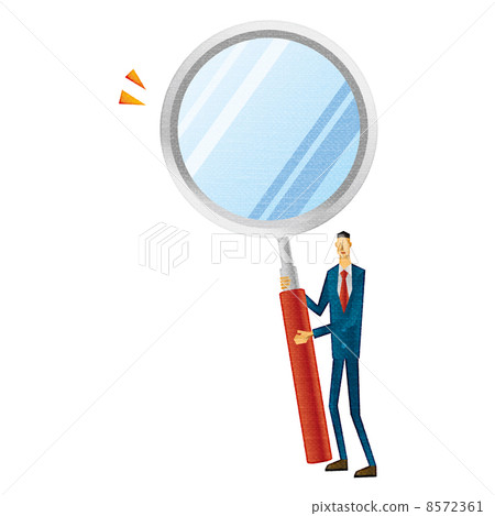 放大鏡和商人 8572361