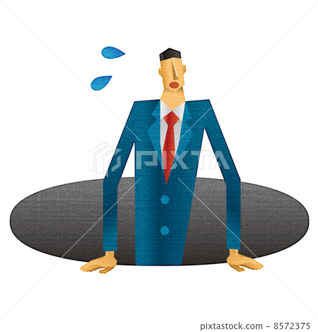 Businessman from a hole [Little human being · series] 8572375