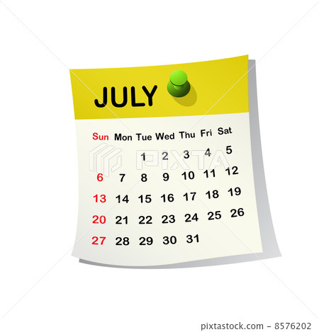 14 Calendar For July Stock Illustration