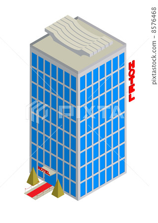 Isometric hotel icon 8576468