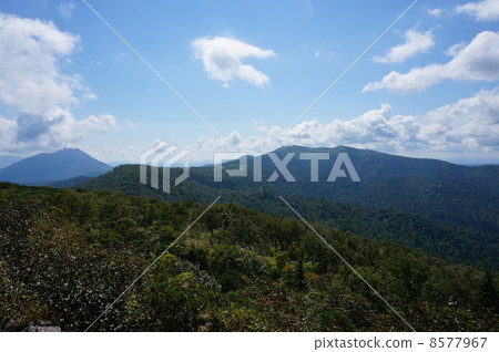 從函館市看Eniwa dake和釣魚火山 從函館市看Eniwa dake和釣魚火山 8577967