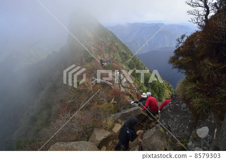 從Ishigami神社頂山到Tenguchudake的山路 8579303