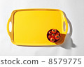 bright yellow tray with tomatoes 8579775