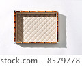 bamboo white tray with leather 8579778