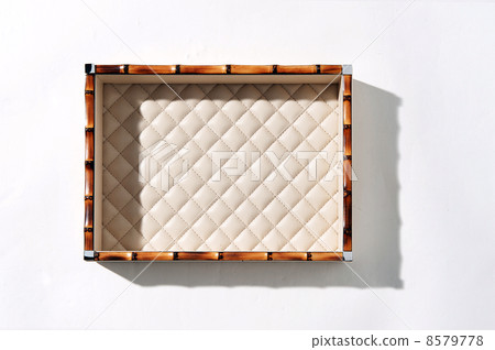 bamboo white tray with leather 8579778