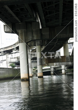 從運河看的高速公路風景 8581968