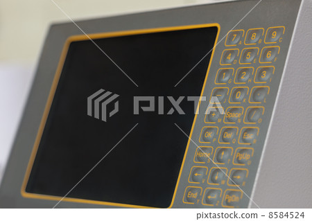 Monitor with touch-sensitive buttons on machine 8584524