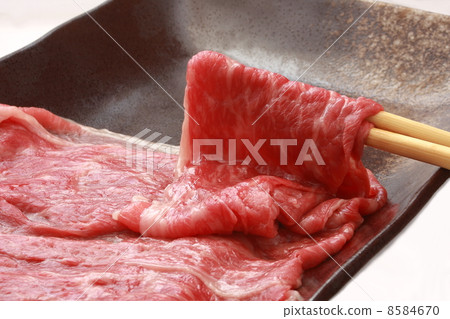 肉牛肉結霜牛黑色和牛牛肉壽喜燒 8584670