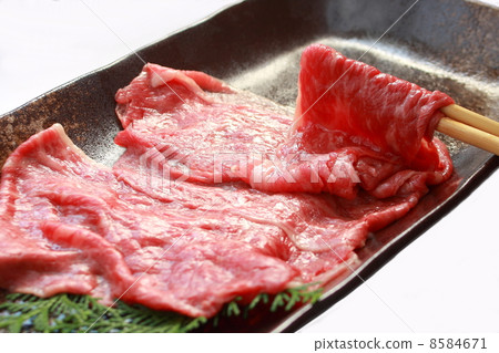 肉牛肉結霜牛黑色和牛牛肉壽喜燒 8584671