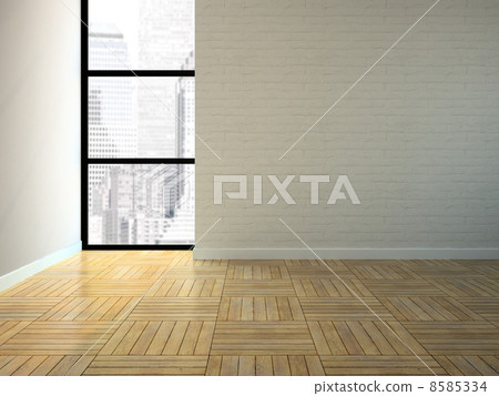 Empty room with brick wall Empty room with brick wall 8585334