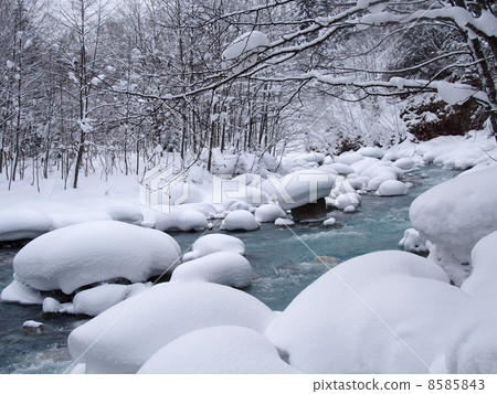 北海道·美瑛“Midwinter Biei river” 8585843