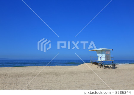加利福尼亞的藍天和海灘 8586244