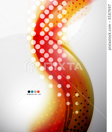 Abstract red dotted elegant wave pattern 8587697