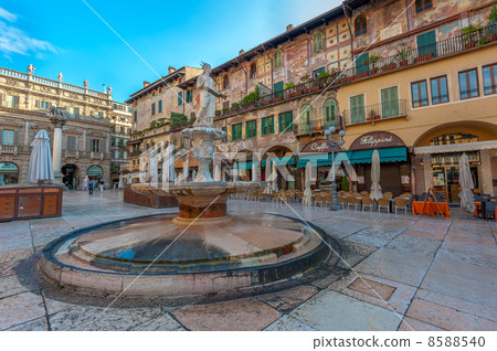 Piazza delle Erbe and Palazzo Maffei, Verona, Italy 8588540