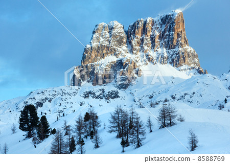 Beautiful winter mountain landscape. Beautiful winter mountain landscape. 8588769