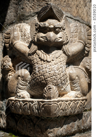 Stone Idol at Pashupatinath temple. Nepal 8589010