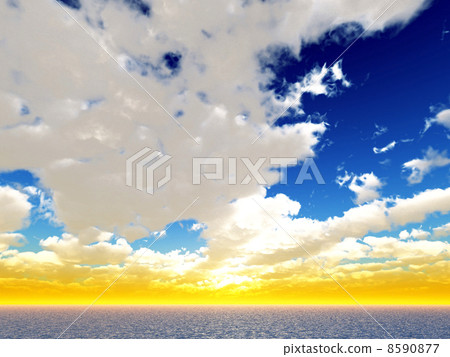 Wind and clouds with the sea 8590877