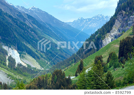 Alpine view from Kaunertaler Gletscherstrasse (Austria) 8592799