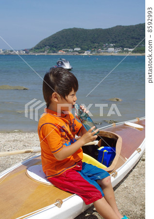 Stock Photo: younger, person, ocean