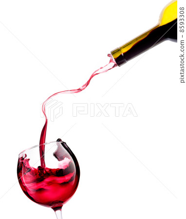 Red wine splashing 8593308