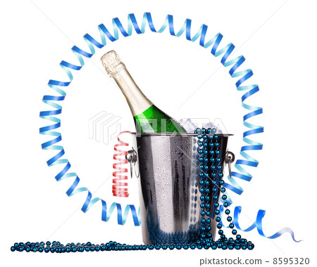 Champagne and christmas decor 8595320