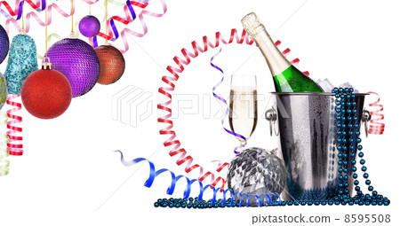 Champagne and christmas decor 8595508