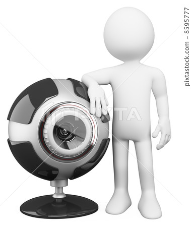 3D white people. Webcam 8595777